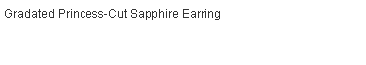 Text Box: Gradated Princess-Cut Sapphire Earring